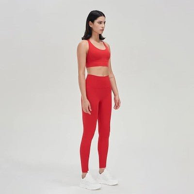 Combinaison Sport Femme - WomenFitnessSet™ - Rouge - Sport et fitness