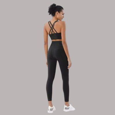 Combinaison Sport Femme - WomenFitnessSet™ - Noir - Sport et fitness