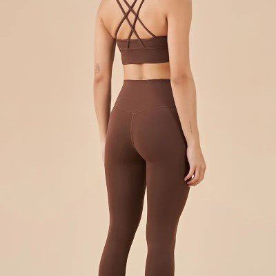 Combinaison Sport Femme - WomenFitnessSet™ - Marron - Sport et fitness